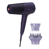 Secador De Pelo Philips 5000 Series Bhd514/00 Morado Y Metálico 220v - 240v