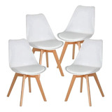 Set 4 Sillas Tipo Eames The Shop, Asiento Acojinado, Moderna