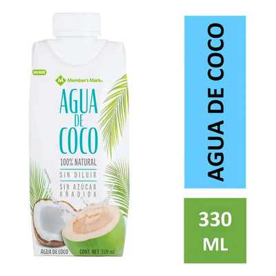 Agua De Coco Sin Azucar 330ml Members Mark Sin Azucar | MercadoLibre