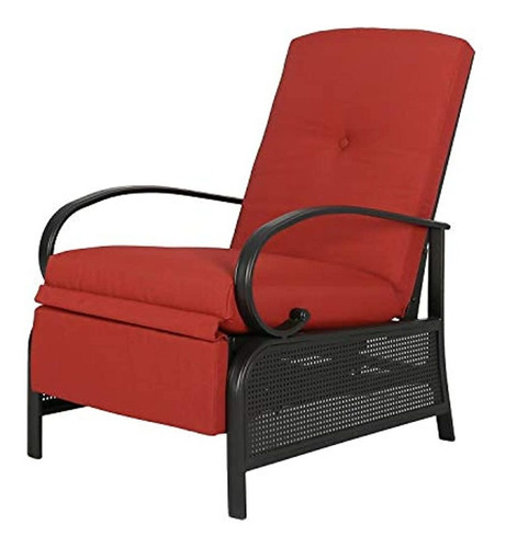 Ulax Furniture Silla Reclinable De Patio, Respaldo Ajustable