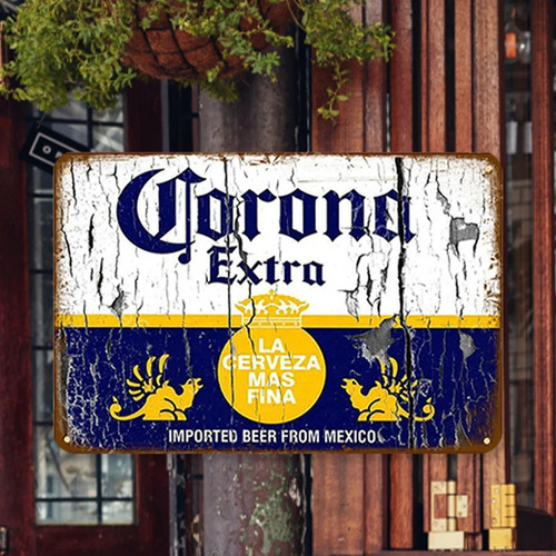 Chapa Vintage Retro Cerveza Corona Extra Apto Exterior