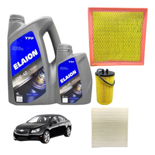 Kit Aceite Ypf Elaion + Filtros Chevrolet Cruze 2010 A 2017