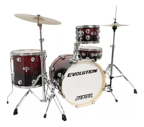 Bateria Viajera Evolution 4 Piezas Atriles Asiento Platillos