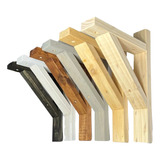 Pack 2 Estructura De Aplique Lampara Escuadra De Madera