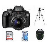 Camara Canon Eos 4000d- Rebel T100+18-55+16gb+bolso+kit+trip