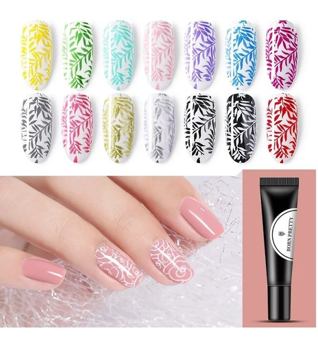 14 Gel Paint O De Stamping Para Permanente Marca Born Prety