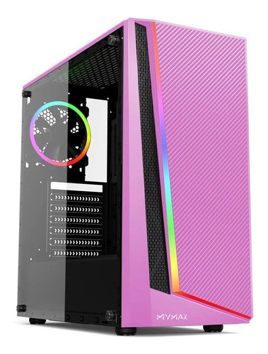 Gabinete Gamer Lion Usb 3.0 Rosa Com 1 Cooler Argb