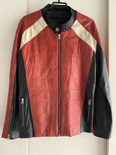 Campera Vintage De Cuero Estilo Moto