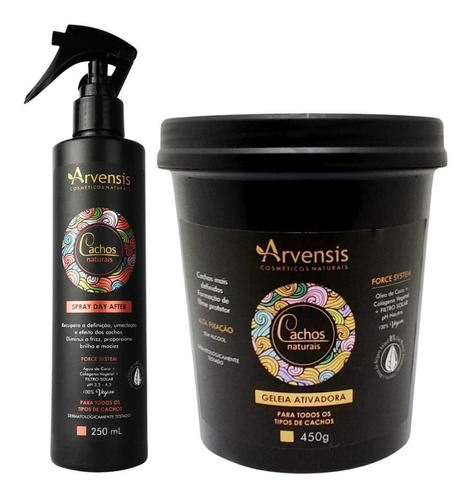 Kit Arvensis Cachos Spray Day After + Geleia Alta Fixação