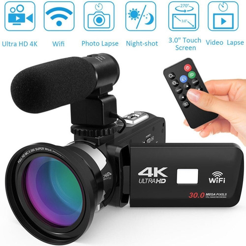 Mini Video Camara Digital Ultra Hd 4k 30 Mp Tactil Full Acce
