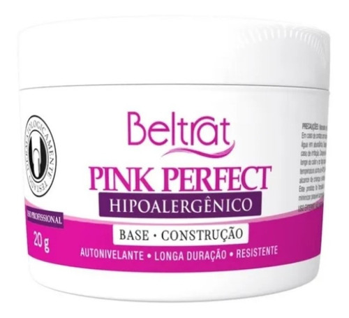  Gel Construtor Pink Perfect Beltrat 20g Fibra De Vidro