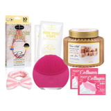 Kit De Limpieza Facial Máquina Limpiador Exfoliante Cintillo