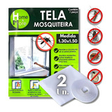 Kit 2 Telas Mosquiteiras Janela Anti-inseto Mosquito 130x150