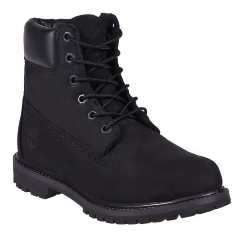 Bota Timberland Piel Premium Impermeable Negro Para Mujer