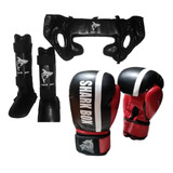 Oferta,kit Kick Boxing,guantes De Kick + Tibiales+ Cabezal