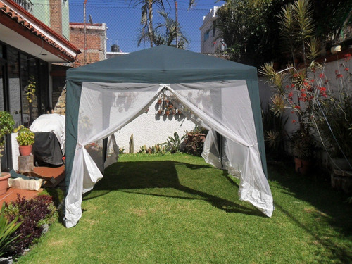 Carpa Para Jardín Con Toldo Y Malla Mosquitero 2.40x2.40 Met