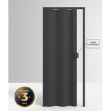 Porta De Pvc Sanfonada 210x72cm Permatti Preto Preto Gi