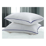 2 Pack Almohada Hotelera Premium Matrimonial Semi Firme Azul