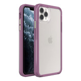 Funda Para iPhone 11 Pro Max 6.5 Transparente Borde Morado