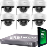 Kit Seguridad Ip Hikvision Dvr 8 + 6 Camaras Wifi 2mp +disco
