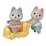 Calico Critters Sylvanian Family Infantil Bebés Husky Twins