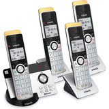 Vtech Is8121-4 - Set De 4 Teléfonos Inalámbricos Con Bluetoo