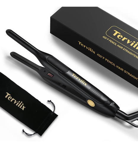 Plancha Para Cabello Corto, Terviiix, 100-240v-dual, Negro