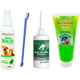 Kit Spray Bucal Mau Hálito Anti Tártaro Para Cães E Gatos