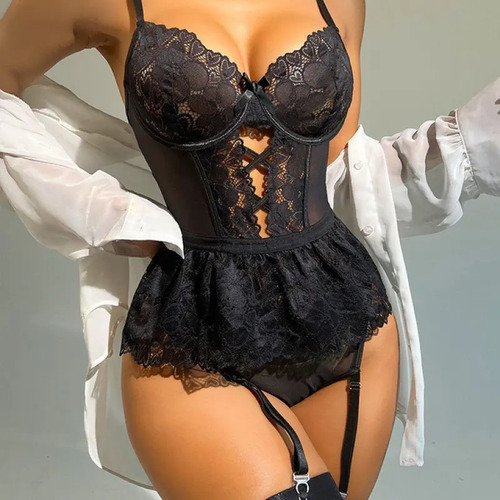 Lencería Erótica De Minifalda Súper Corta Con Encaje Sexy