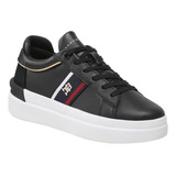 Tenis Tommy Hilfiger Sneakers Piel Con Plataforma De Mujer