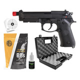 Pistola Rossi Airsoft M92 Blowback Green Gás Gbb Full Metal 