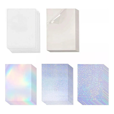 30 Hojas Papel Vinil Imprimir Holografico A4 Para Inkjet