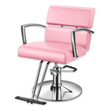 Sillón De Peluquería Barbería Silla Peluquero Misuri Rosa