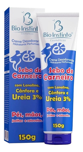 Creme Sebo De Carneiro Cânfora Ureia 3% 150g Bio Instinto