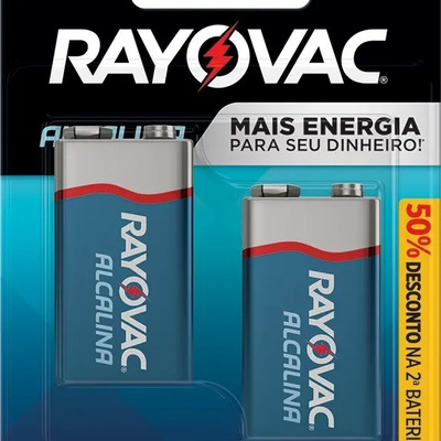 Pilha Alcalina Rayovac 9v - 2 Unidades | MercadoLivre