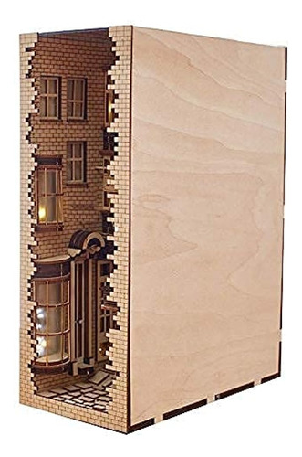 Madera Diagon Alley Book Nook Kit Bookend Stand Bookshelf In