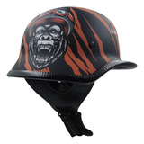 Casco 3/4 Para Moto Certificado Dot Rudos Biker Chopper