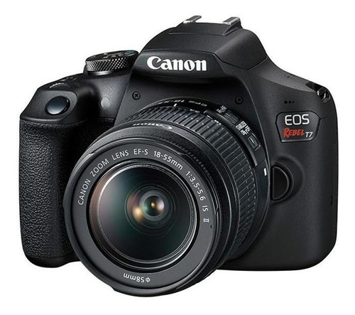 Câmera Eos Rebel T7+ Com Lente Ef-s 18-55mm Is Ii Br