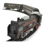 Tren Rail Set De Locomotora 3 Vagones Con Pista.