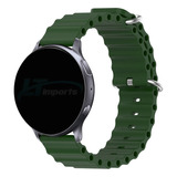 Pulseira 20mm Ondas Compativel Com Amazfit Bip, Bip 2, Bip 3 Cor Verde