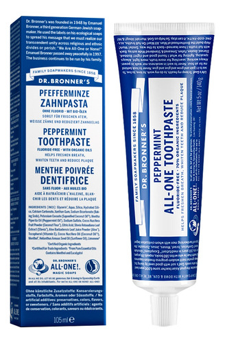 Pasta Dental Oganica Dr Bronner´s Menta Refrescante 140 Gr