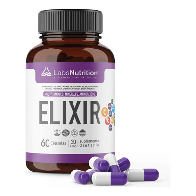 Elixir Multivitamínico Labs Nutrition con Omega 3 y Magnesio 60 Cápsulas | MercadoLibre