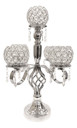 Candelabro Para Velas Color Oro/plata Caireles Premium 