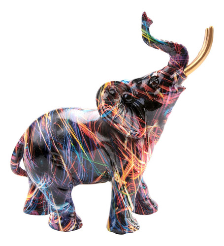 Figura De Escultura De Elefante Con Grafiti De Pintura Nórdi