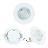 Kit 3 Spot Led 7w Direcionável Embutir Redondo B. Frio Teto