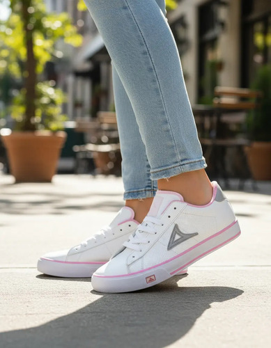 Tenis Mujer Pirma 894 Casual Urbano Blanco Rosa Originales