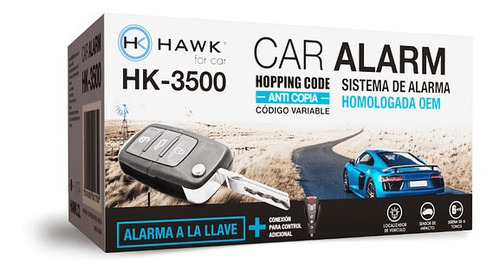 Alarma Auto Homologada A La Llave Original  Hk-3500 Keyless