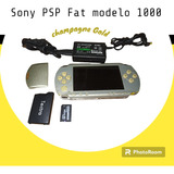 Sony Psp Fat Mod 1000 Champagne Gold 32gb Original 