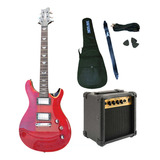 Combo Guitarra Electrica Crimson + Amplificador 10w + Acces 