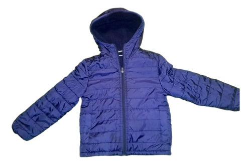 Campera Colegial Azul Con Capucha 